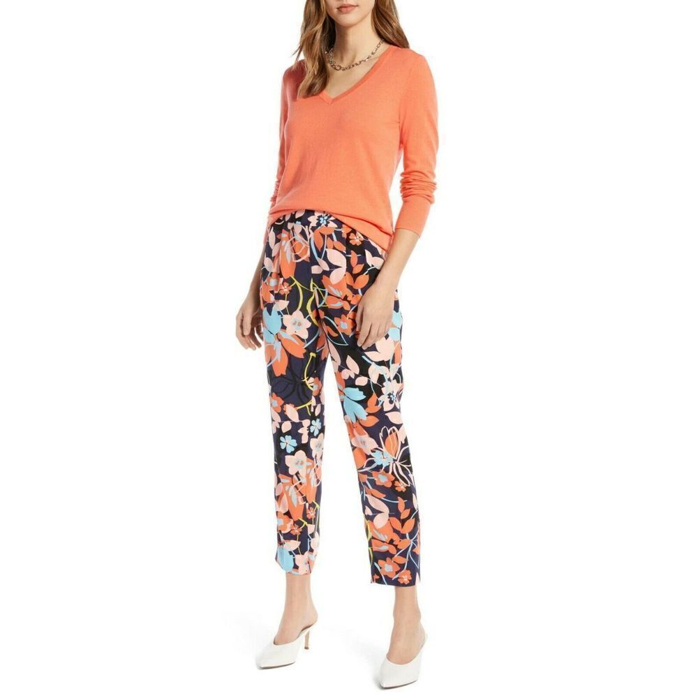Halogen Print Pull-On Floral Pants Size 2XL